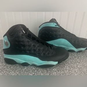 Jordan Retro 13 Black Island Green Men’s Shoes, Size 8